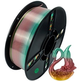 Resim Silk Pla Gökkuşağı - Macaron Parlak Pastel Tonlar - 1.75mm 1kg - Renk Geçişli Filament 