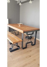 Resim Deryawood Ahşap Yemek Masası-70-180 