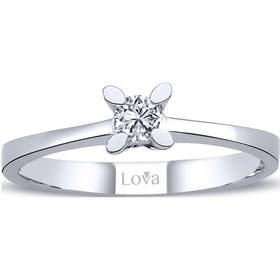 Resim Lova F Renk 0,13 Karat Pırlanta Tektaş Yüzük - IDL Sertifikalı 