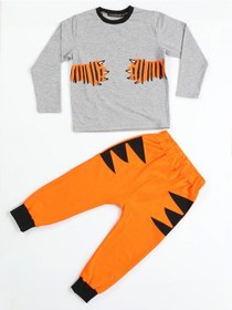 Resim Casabony Tiger Paws Turuncu Pantolon+T-Shirt Takım-Turuncu 