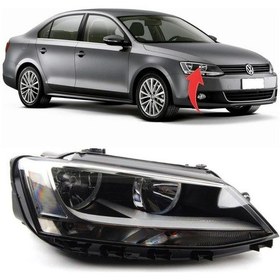 Resim Hella 1el010395-021-sag Ön Far Siyah Vw Jetta 2011 Mk6 5c7941006a 