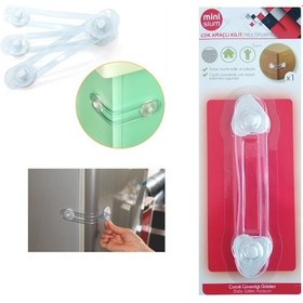 Resim Çocuk Bebek Güvenlik Dolap Kilidi Çekmece Buzdolabı Kilit 10 Adet Çok Renkli 