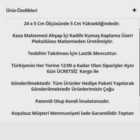 Resim Camlı Ahşap Tesbih Kutusu | Özel Tasarım Koleksiyon Kutu - tr 