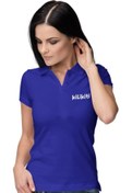 Resim KİLİKİTİ Kadın Spor T-shirt Polo Yaka Saks Mavisi 