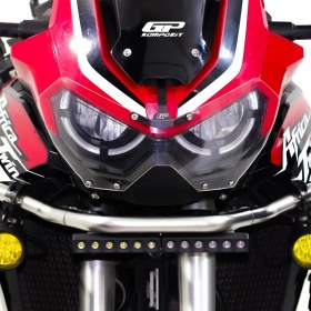 Resim GP Kompozit Honda Africa Twin CRF1100L L1 2020-2023 Uyumlu Far Koruma Şeffaf 