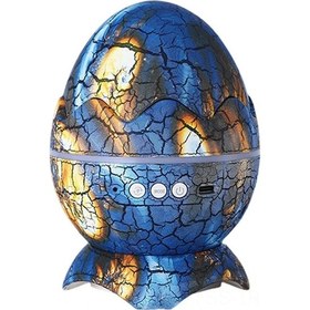 Resim Hfambition Mavi Dinozor Yumurtası Galaksi Projeksiyonu: Odalar İçin Beyaz Gürültü, Bluetooth Hoparlör Ve Gece Lambası 