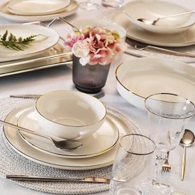 Resim Aryıldız Aria Gold 58 Parça 12 Kişilik Yemek Takımı 