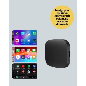 Resim Hexa Bluetooth 5.0 Kablosuz Android Auto Araç Içi Adaptör 