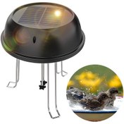 Resim Kuş Banyosu Için Güneş Enerjili Su Wiggler Yuvarlak Siyah 