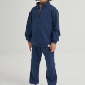 Resim Unisex Çocuk İnterlok Pantolon Lacivert - 6-7 Yaş 
