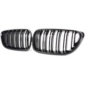 Resim Bmw 2 Serisi F22 2014 - 2017 Uyumlu M2 Panjur ( Çift Çizgi Böbrek ) Pıano Black 