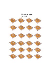 Resim 33 Metre Şeffaf Selefon Bant 24 Adet 