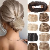 Resim 3 İnç Tek Sentetik Düz Saç Halkası, Chignon, Koyu Kahverengi, Açık Kahverengi, Sarı, Altın, Vurgularla, Kadın Saç Stilleri, Partiler, Cosplay, Kostümler, Saç Aksesuarları 