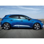 Resim Yarımada Bahçe YB Renault Megane Yazılı Üç Çizgi Yan Kapı Sticker Etiket Modeli 