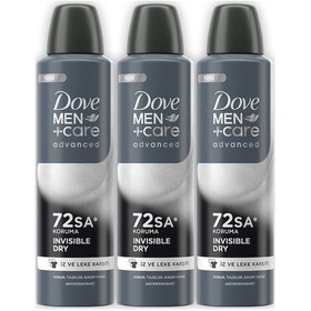 Resim Men +care Advanced Erkek Deodorant 72 Saat Koruma Invisible Dry 150 ML X3 