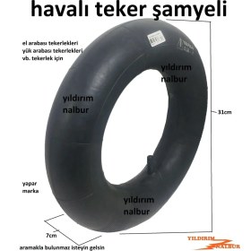 Resim El Arabası Şamyeli Yaparlar Tekerlek Havalı Şamrel Şişme Iç Lastik 