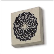 Resim Yuvarlak Rumi Desen Baskılı Taş Magnet 5x5 