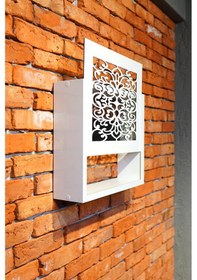 Resim Modem Saklama Kutusu Sürgülü Yukarı Açılır 35 X 40 Motifli Beyaz 