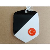 Resim Siyah Beyaz Vantuzlu Cam Süsü 2adet -10x7,5cm- Asma Dekor Levha- 