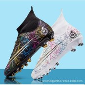 Resim Snapbuy Xinghe Shop Yüksek Top Futbol Ayakkabıları Öğrenci Antrenman Siyah - Beyaz 