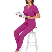 Resim Scrubs Kadınlar Güzellik SPA Üniforması Evcil Hayvan Kliniği Mağazası Veteriner Diş Hekimliği İş Giyim Seti Yüksek Kaliteli Hemşire Üniforması 