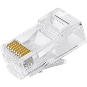 Resim Rj45 Cat6 Altın Uçlu Jack Konnektör 10 Adet 
