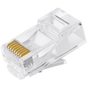 Resim Rj45 Cat6 Altın Uçlu Jack Konnektör 10 Adet 