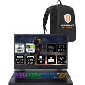 Resim Acer Nitro 5 Intel Core I5 12500H 64GB 2tb SSD RTX4050/6GB 140W 15.6" Fhd 144HzWindows 11 Pro Taşınabilir Bilgisayar & Per4 Çanta NHQLZEY002P374 