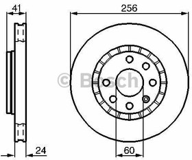 Resim Opel Vectra A 2.0 Ön Disk Takımı Bosch Marka 569042 