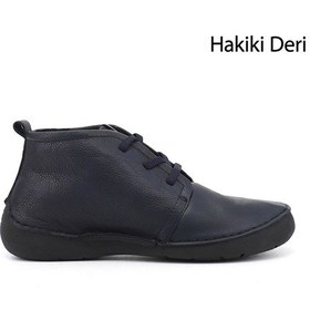 Resim Gönderir Gönderi R Kadın Lacivert Floter Bağcıklı Hakiki Deri Comfort Bot Dkzb02842661 