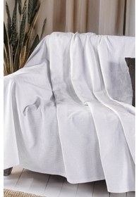 Resim Koltuk Örtüsü %100 Pamuk Yatak Örtüsü Pike 200 X 230 Cm Beyaz 