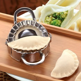 Resim Paslanmaz Çelik Mantı Yapıcı - Mükemmel Mantı, Turta & Pastalar için Kolay Basınçlı Sarma & Kesme Aracı - Temel Mutfak Aleti 