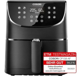 Resim Cosorı Airfryer Sağlıklı ve Verimli 5,5 L Sıcak Hava Fritözü, 11 Ön Ayarlı, Ön Isıtma ve Sıcak Tutma Işlevleri, Dijital Dokunmatik LED Ekran, Bulaşık Makinesinde Yıkanabilir, 1700W 