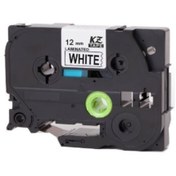 Resim Printpen Brother P Touch Tz Tape Hge231 Beyaz Etikete Siyah 12mmx8m Muadil 