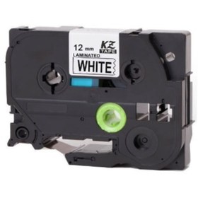 Resim Printpen Brother P Touch Tz Tape Hge231 Beyaz Etikete Siyah 12mmx8m Muadil 