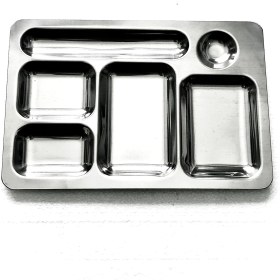 Resim Paslanmaz Çelik Kahvaltılık Tabildot 1 Adet 28*19 cm Mini Metal Tabldot 