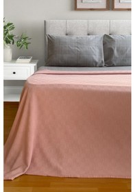 Resim Alla Turca Çift Kişilik Doğal Pamuk Pike Pudra 