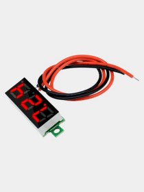 Resim Arduino Dijital Mini DC Voltmetre Kırmızı Display 3-30V - 2 Kablolu Voltaj Göstergesi 