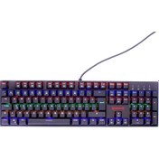 Resim Redragon K582R Rainbow Surara Blue Switch Kablolu Mekanik Oyuncu Klavye 