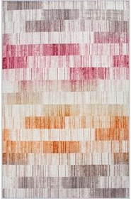 Resim Rovigo Dijital Baskı Yıkanabilir Kaymaz Taban Salon Halısı RVG1431, Pembe, 80 x 300 