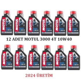Resim Motul 3000 10W-40 4T Motosiklet Motor Yağı 12x1 L 