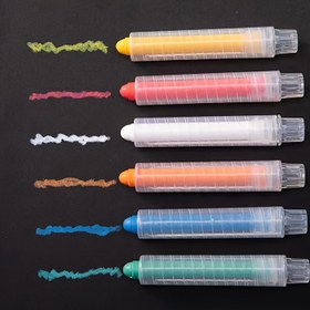 Resim 6 Adet Geri Çekilebilir Tebeşir Tutucular - Dağınıklık Yapmayan, Yuvarlak Plastik Kılıflar Öğretmenler & Ofis Kullanımı İçin 