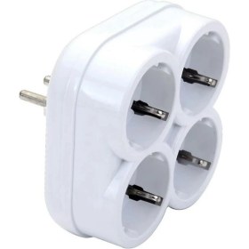 Resim De-Pa 10004 Topraklı 16 Amper 250 Volt Beyaz 4'lü Çok Amaçlı Golyat Priz 