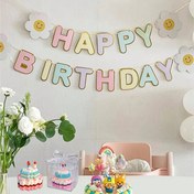 Resim 1 adet Renkli "Mutlu Doğum Günü" Bayrağı - Gençlerin Doğum Günleri, Sevgililer Günü ve Kutlamalar için Şenlikli Parti Süsleri - Güç Gerektirmez, Kağıt Malzeme, Doğum Günü Parti Süsleri, Kutlama Aksesuarı | Şen Tasarım | Dayanıklı Kağıt Bayrak 