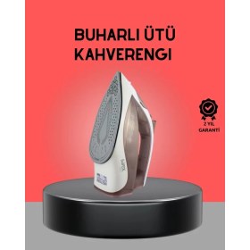 Resim Midas Toptan Home Kahverengi Buharlı Ütü 2200W Sürekli Buhar 120 G Şok Buhar 