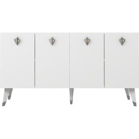 Resim 8209-32dd Kb150 Konsol, Tv Ünitesi Beyaz-gümüş Beyaz-gümüş 