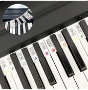 Resim Monyee 88 Tuşlu Silikon Piyano Not Etiketleri, Kolay Kurulum & Kaldırma, Su Geçirmez, Başlangıçcılar İçin Not Rehberi Kutu İçerir Beyaz 