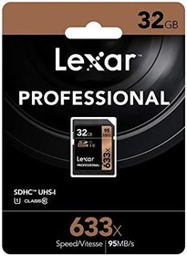 Resim Lexar 32GB 633X Professional SDHC UHS-1 (Class 10) U1 