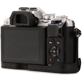 Resim MegaGear Olympus Om-d E-m10 Mark Iıı (tek Dip) Deri Fotoğraf Makinesi Kılıfı 