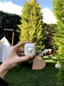 Resim 2. Nesil İle Uyumlu Kalpli Kulaklık Kılıfı, Bej-kalpli 